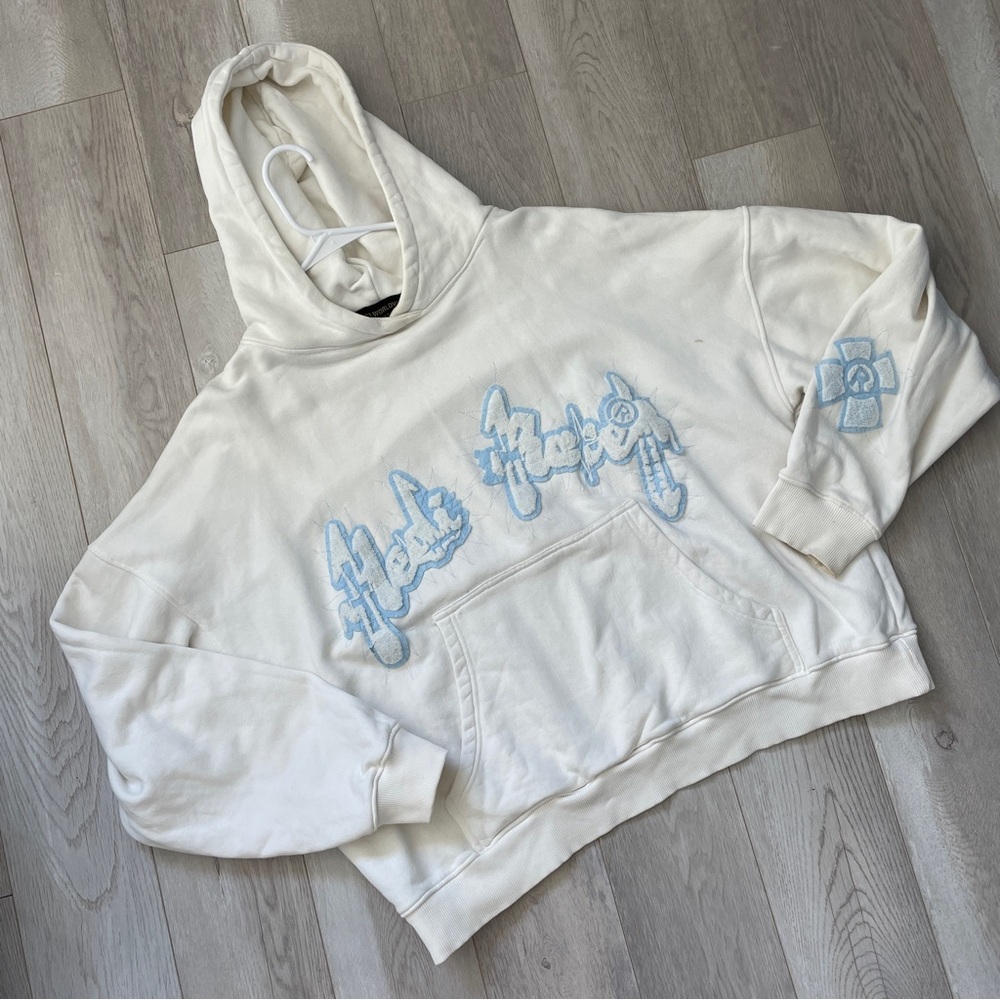 Hedi Raiser x Racer Worldwide Sweatshirt unisex White (large) heavy streetwear